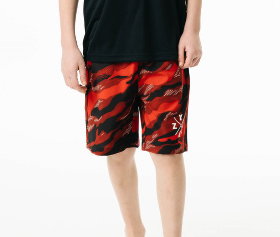 Boys' Red Camo Track Shorts - (Sz 12-14)