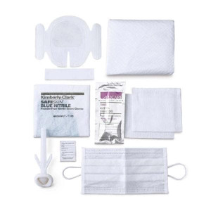 CENTRAL LINE DRESSING CHANGE TRAY WITH GLOVES WRAP ALCOHOL TRIPLE SWABSTICK ANTI CHLORAPREP 3ML WITH INSERT ETC. 20 CS