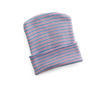 INFANT HEAD WARMER PINK BLUE STRIPEINFANT HEAD WARMER PINK BLUE STRIPE