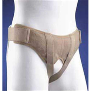 HERNIA BELT SMALL - EASY TO ADJUST SOFT WAIST BAND REMOVABLE FOAM COMPRESSION PADS FOR GENT