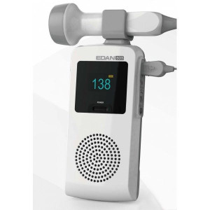 FETAL DOPPLER WITH INTERCHANGEABLE PROBES OLED DISPLAY OF FHR READINGS AND BUILT IN SPEAKER. STANDARD CONFIGURATION INCLUDES 2MHZ USES AA BATTERIES