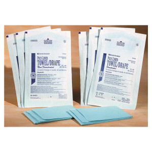 DRAPES SURGICAL 3' FENESTRATED 16"X26' 3-PLY BLUE STERILE 50 BX