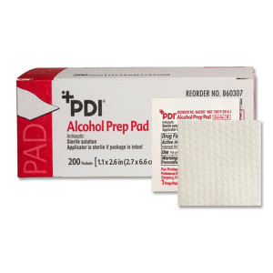 PADS PREP ISOPROPYL ALCOHOL 70% INDIVIDUAL PACKETS 2 IN X 2 IN STERILE 200 BX
