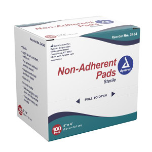 PAD GAUZE COTTON 3X4 12-PLY NON-ADHERENT ABSORBENT 100 BX