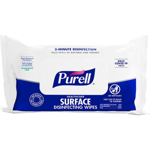 DISINFECTANT, SURFACE WIPES, PURELL HEALTHCARE, 72/PK 12 PK/CS