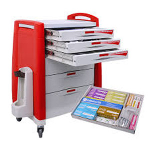 CRASH CART, SIMLAB SOLUTIONS SIMULATED LOADED 6 DRAWER PACKAGE