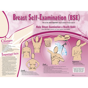 BREAST SELF-EXAMINATION POSTER, 18 IN X 24 IN