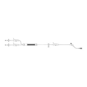 SET, IV GRAVITY ADMIN, Y SET WITH CARESITE INJECTION SITE, 112 IN 10DRP, 24.8ML PRIMING, 50/CS