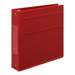 BINDER, 4 IN HEAVY DUTY, 3 RING FOR MEDICAL CHARTING, RED, CARSTENS