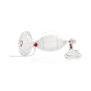 BAG VALVE MASK, BVM, RESUSCITATOR, DISPOSABLE, ADULT, 6/CS