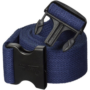 PICTURE OF A BLUE GAIT BELT WITH QUICK RELEASE BUCKLE