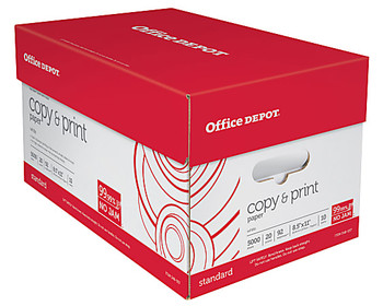 PAPER, COPY, 8.5 X 11", WHITE, 92 BRIGHTNESS, 10REAMS/CS