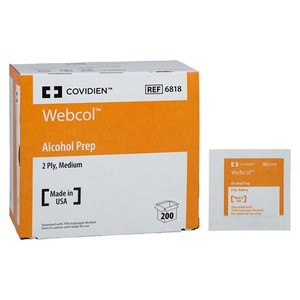 PAD, ALCOHOL PREP, 2 PLY, MEDIUM, STERILE, 200/BX