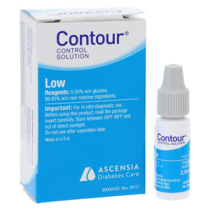 CONTROL SOLUTION CONTOUR BLOOD GLUCOSE LOW LEVEL 2.5ML 12 CS