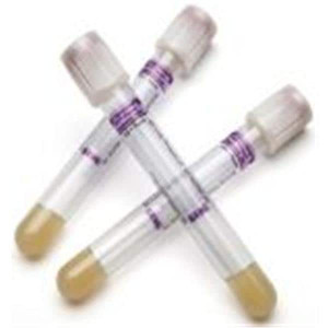 TUBE VENOUS BLOOD COLLECTION VACUTAINER PPT 5ML 13 X100MM K2EDTA PLMR GI PEARLESCENT WHITE 100 BX
