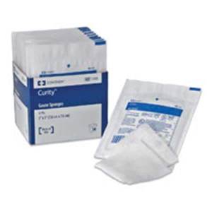 DRESSING CURITY SPONGE GAUZE 4X4 12 PLY STERILE LF 50 BX 24BX CS