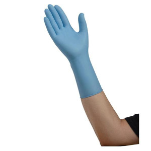 GLOVES NITRILE FLEXAM PF LF STERILE LARGE BLUE PAIRS 11 TEXTURED FINGERTIPS 40 BX