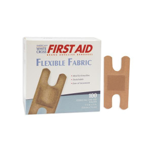 Dukal Corporation BOX OF TAN, ADHESIVE FABRIC BANDAGE, knuckle bandage, 1-1/2 x 3 inches, 100 IN A BOX
