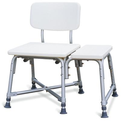 BENCH TRANSFER BARIATRIC NON-PADDED W BACK 550LB WEIGHT CAPACITY HEIGHT ADJUSTABLE LEGS