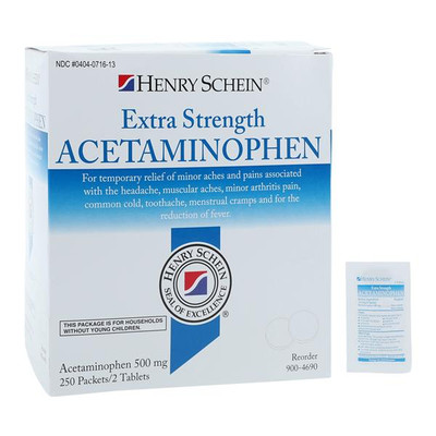 ACETAMINOPHEN APAP 500MG EXTRA STRENGTH 250 X 2 BOX