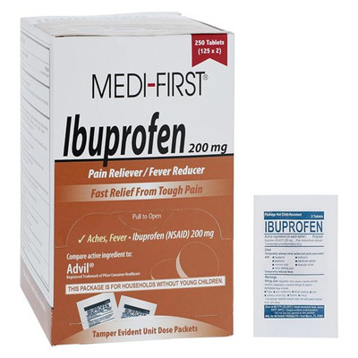 IBUPROFEN 200MG - 2 PACK 125 PACKS BOX