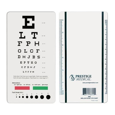 CHART VISION TESTING SNELLEN POCKET SIZE