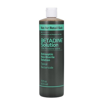 BETADINE SOLUTION 16 OZ BOTTLE 10% STRENGTH POVIDONE IODINE FLIP TOP