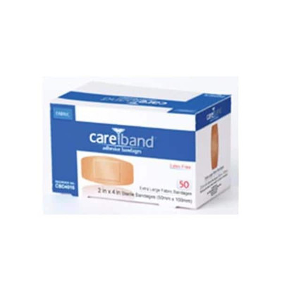 CAREBAND STRIP BANDAGE SHEER 2X4" NATURAL STERILE