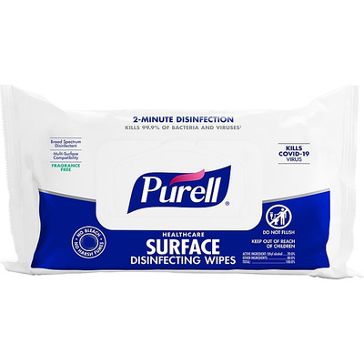 DISINFECTANT, SURFACE WIPES, PURELL HEALTHCARE, 72/PK 12 PK/CS