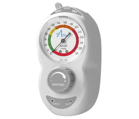 PICTURE OF A WHITE, AMICO VACUUM REGULATOR WITH GAUGE