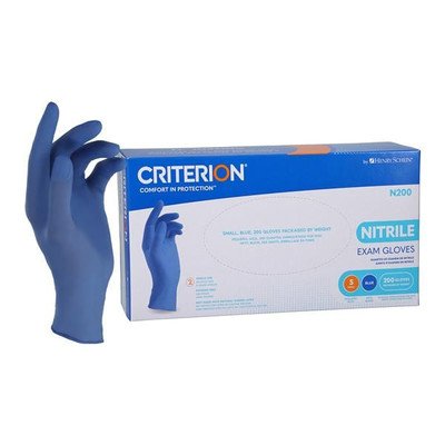 GLOVES, SMALL, EXAM, NITRILE, LF, BLUE, 200/BX, 10BX/CS