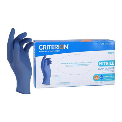 GLOVES, MEDIUM, EXAM, NITRILE, LF, BLUE, 200/BX, 10BX/CS