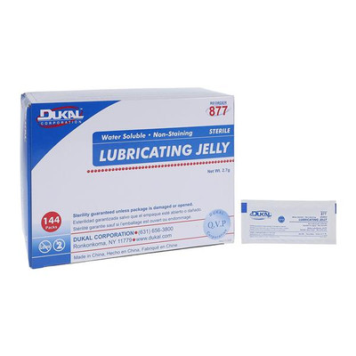 LUBRICATING JELLY, 3GM FOIL PACKET, 144/PK