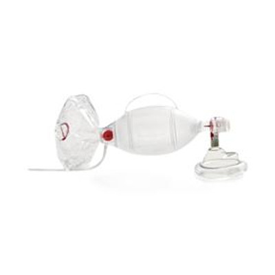 BAG VALVE MASK, BVM, RESUSCITATOR, DISPOSABLE, ADULT, 6/CS