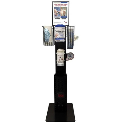 PICTURE OF A HYGIENE STATION FOR PDI DISINFECTING WIPE DISPENSING