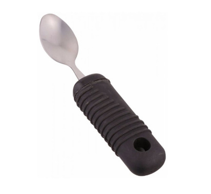TEASPOON SURE GRIP WEIGHTED, STAINLESS STEEL, 4 IN L X 1.5 W