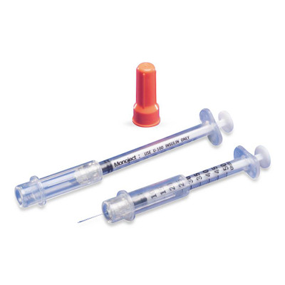 INSULIN SYRINGE, .5ML, 29G X 1/2", 50 UNIT 500/CS