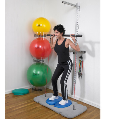 REHAB & WELLNESS STATION, THERABAND W/ BALLS, TRAINERS, TUBES, ETC