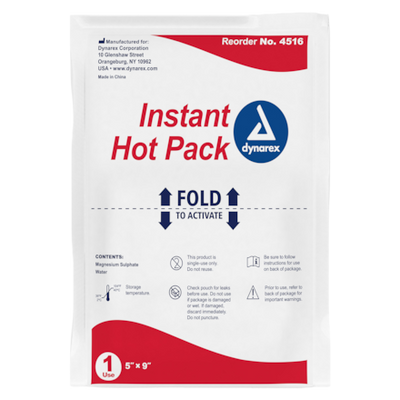 HOT PACKS, DISPOSABLE 5X9, INSTANT ACTIVATION, 24/BX