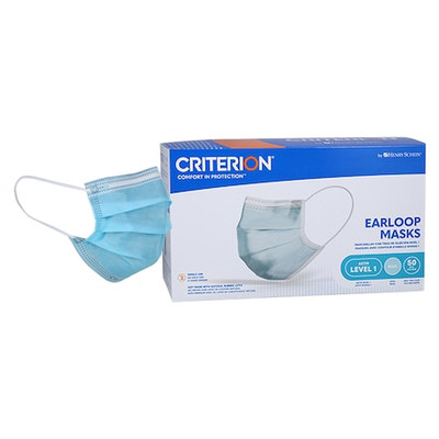 EARLOOP MASK  ADULT BLUE