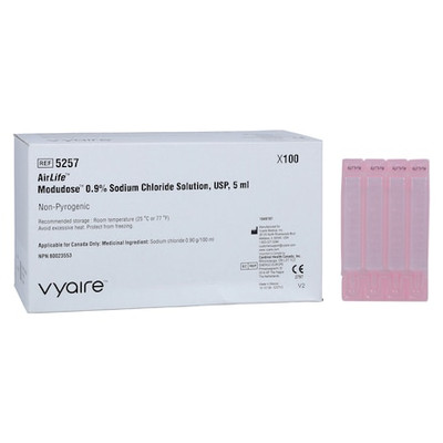 INHALATION SOLUTION, SODIUM CHLORIDE, 0.9%, 5ML VIAL, 100/BX