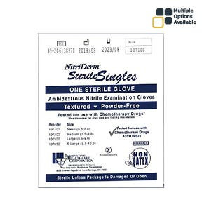 GLOVES, NITRIDERM STERILE, SINGLES, SMALL 100/BX/4BX/CS