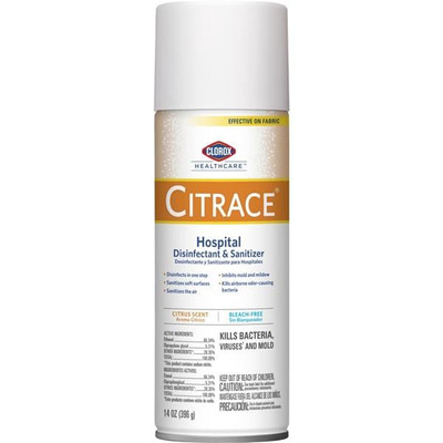 DEODORIZER CITRACE CITRUS HOSPITAL DISINFECTANT AND SANITIZER 14 OZ AEROSOL SPRAY 12 CS