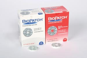 DRESSING PROTECTIVE DISK BIO-PATCH CHLORHEXIDINE GLUCONATE 1 6-12FR 7MM CENTER HOLE STERILE 10 BX