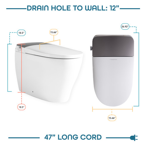 Toilet Seat Bidet (5000 Series) Bathroom Toilets with Bidet