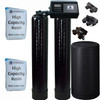 Dual Alternating Tank 1 cubic Foot (32k) Fleck 9100SXT On Demand Whole Home Water Softener with High Capacity Resin