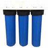 20-inch 3 Stage Big Blue Whole House Filter for Fluoride, Arsenic, Iron, & Heavy Metal Removal