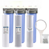 20-inch 3 Stage High Flow Whole House Bone Char Carbon Filter for Sediment, Chlorine,Fluoride, Radioactive Isotopes, Arsenic, Chlorine, Chemicals, and Odor Removal