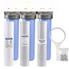 20-inch 3 Stage Big Blue Whole House for Arsenic, Fluoride, Tastes, Odors, Chemicals and Heavy Metals-Sediment-GAC/KDF55-Bone Char Carbon