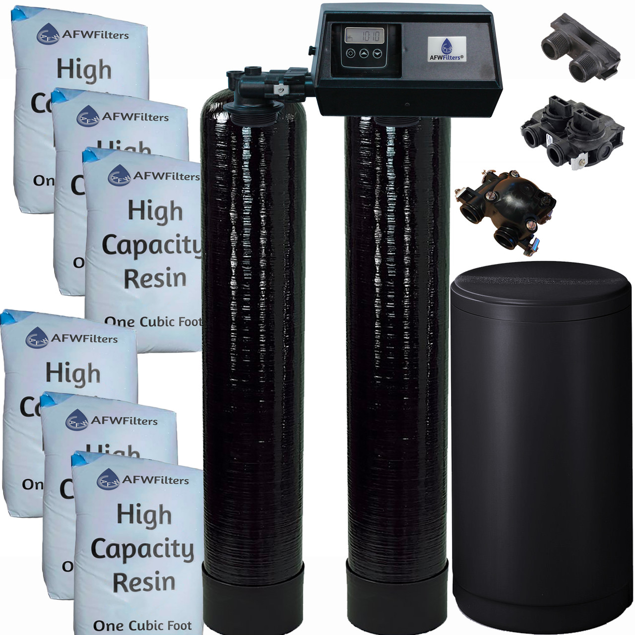 Dual Alternating Tank 3 Cubic Foot 96k Fleck 9100sxt On Demand Whole Home Water Softener With High Capacity Resin